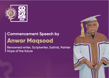 Anwar Maqsood speaks at Habib University’s Fourth Convocation