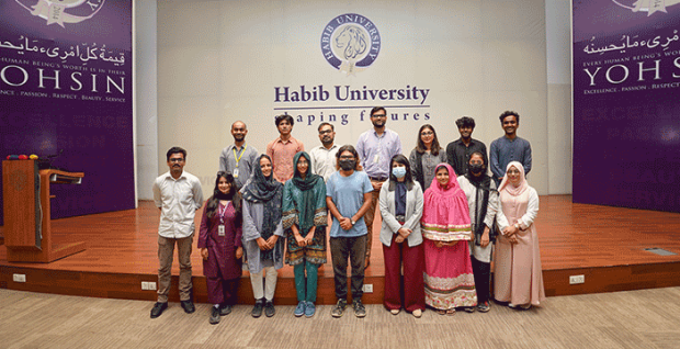 The team behind the initiative of Karachi water project at Habib University