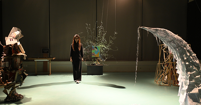 Interactive art installation displayed by students at Habib University FYP 2026 exhibition