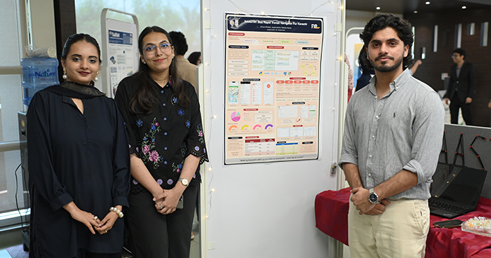 Students presenting healthcare and technology research project at FYP 2026 Habib University