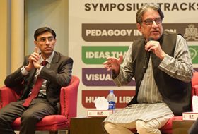 Wasif Rizvi, President of Habib University, speaks on the AI in higher education panel at the Teaching & Learning Symposium 2026, IBA Karachi.