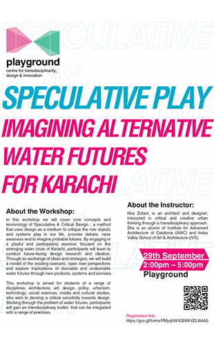 Speculative Play – Imagining Alternative Water Futures for Karachi